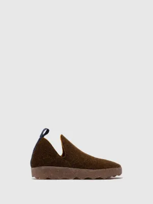 AsPortuguesas Womens City L Elasticated Slip-On Shoes Double/Felt Caramel