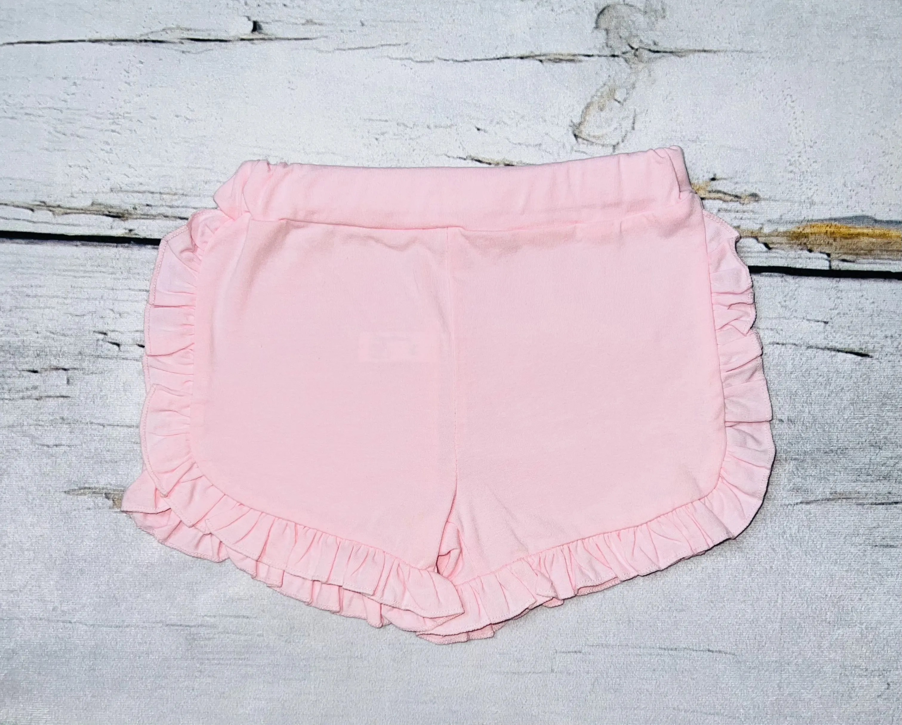 Baby pink floral short sleeve 2pc short & top set DLH1215-15