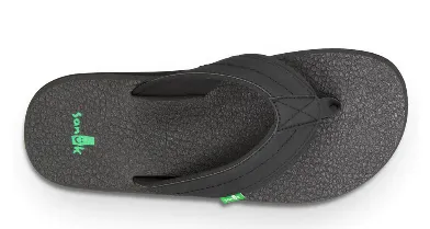 BEER COZY 2 FLIP FLOPS BLACK