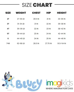 Bluey UPF 50  Pullover Rash Guard and Swim Trunks Outfit Set