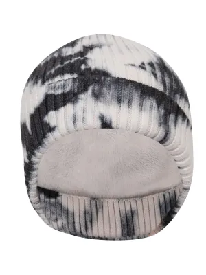 FabSeasons Tie Dye Unisex Acrylic Winter Woolen Skull Caps / Hats / Beanie for Men & Women with faux fur lining