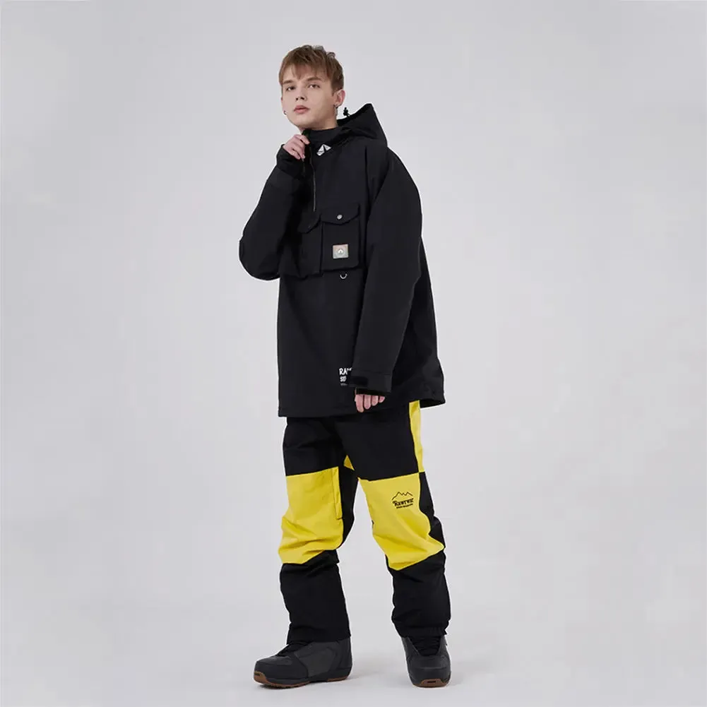 Hotian Waterproof Men Snowboarding Ski Anorak Hoodie Jacket