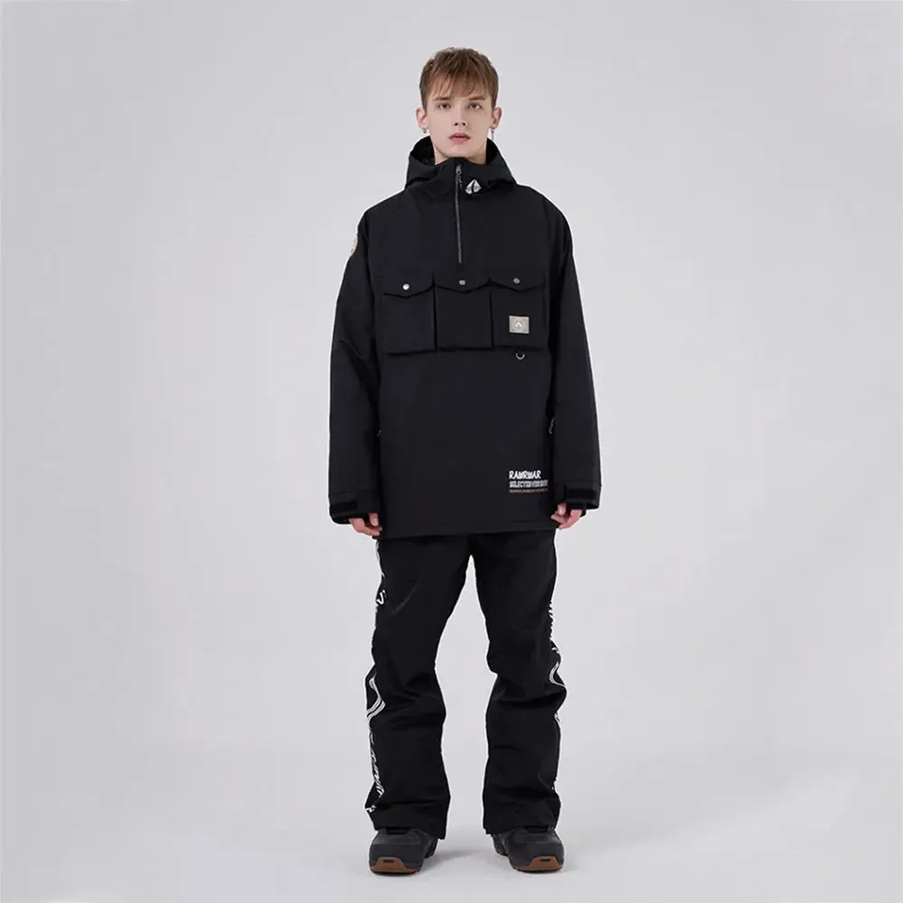 Hotian Waterproof Men Snowboarding Ski Anorak Hoodie Jacket
