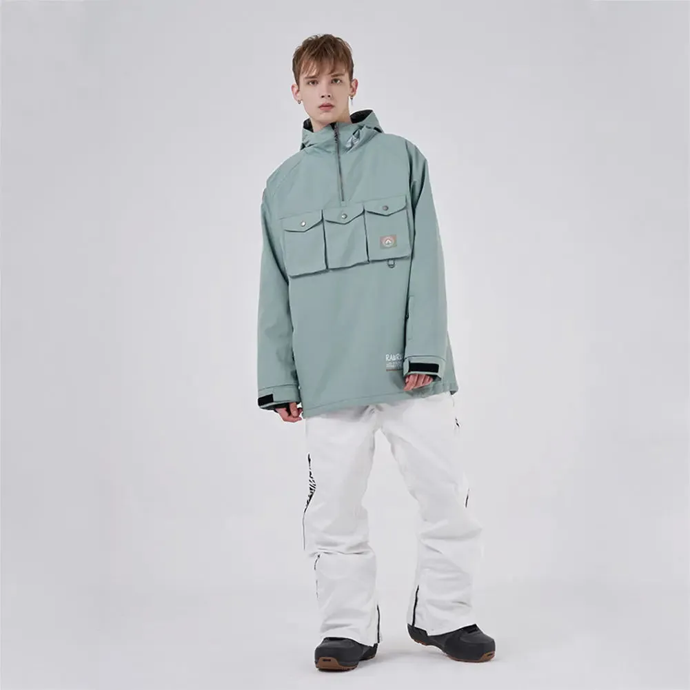 Hotian Waterproof Men Snowboarding Ski Anorak Hoodie Jacket