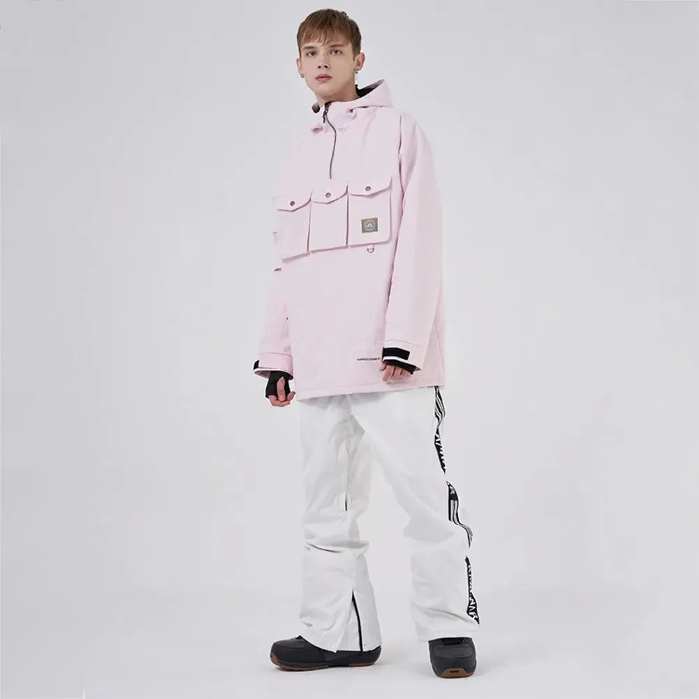 Hotian Waterproof Men Snowboarding Ski Anorak Hoodie Jacket
