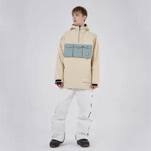 Hotian Waterproof Men Snowboarding Ski Anorak Hoodie Jacket