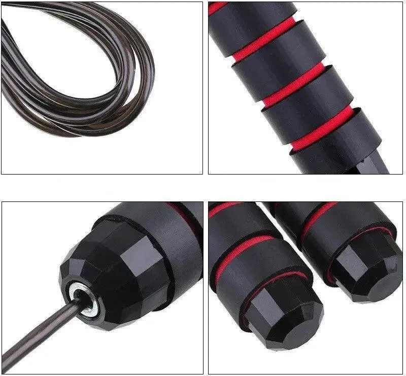 Jump Rope, Smooth Bearings, Durable Steel Wire, Non-Slip Foam Handles, Adjustable Length, Perfect for Cardio Training, Lightweight and Portable
