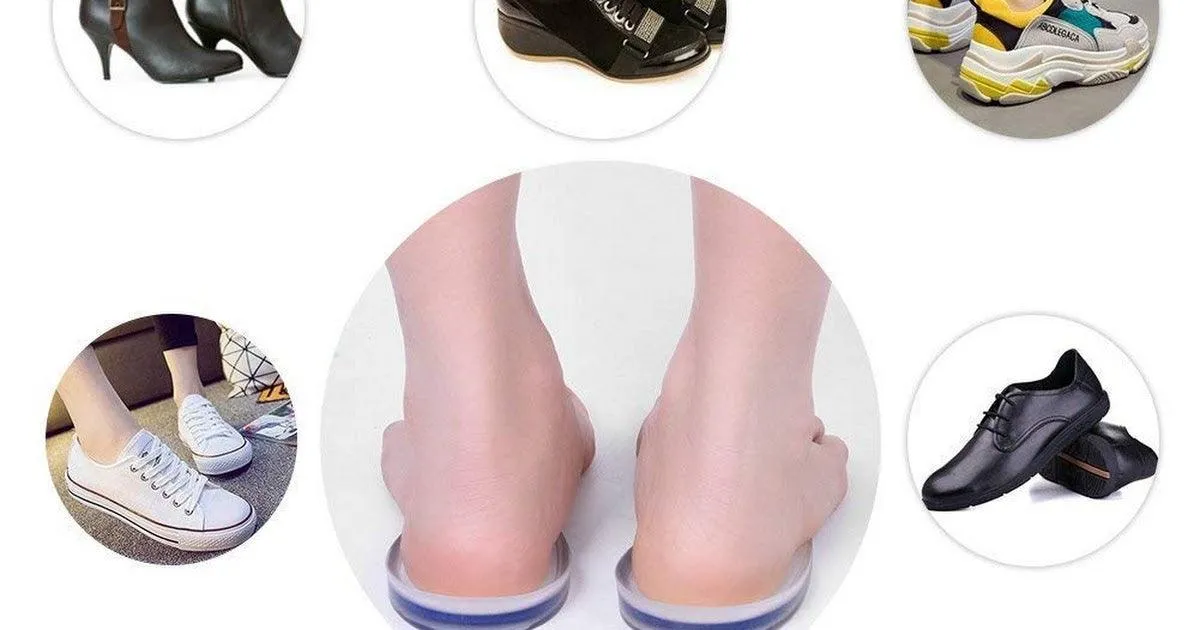 K kudos Silicon Gel Heel Cushion Insoles Soles Relieve Foot Pain Protectors Support Shoe pad High Heel Inserts Silicon