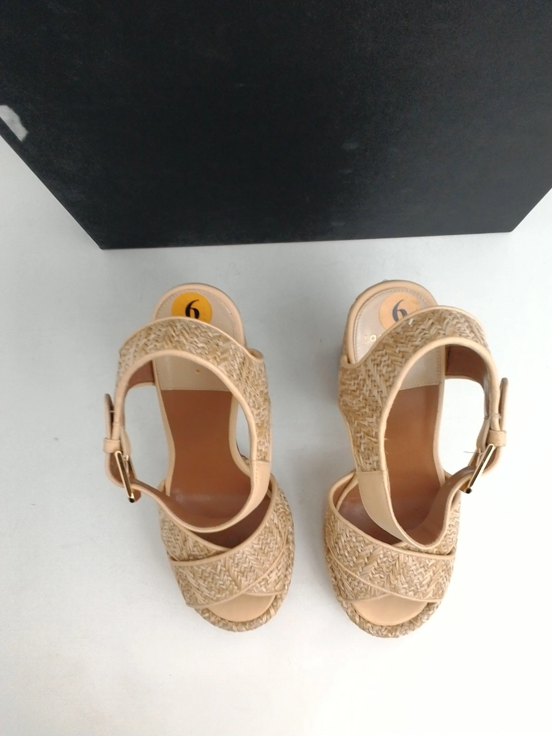 laurence Dacade paris Women's Rosange Raffi Natural Leather Heeled Sandal Size 36