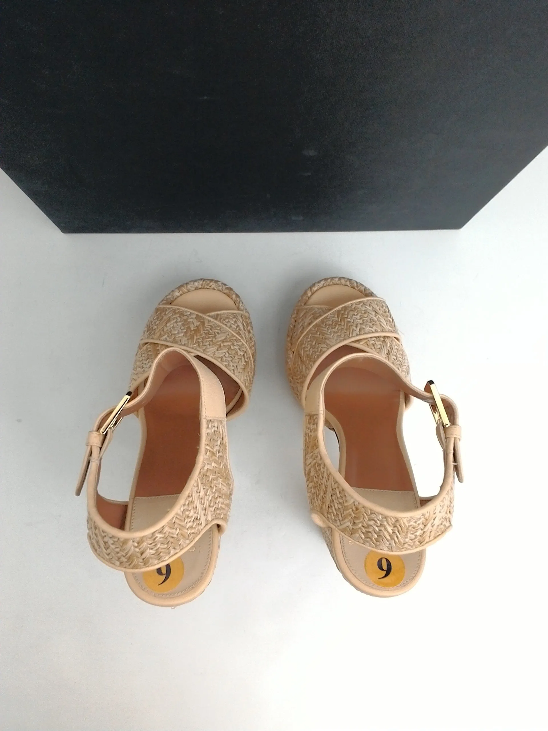 laurence Dacade paris Women's Rosange Raffi Natural Leather Heeled Sandal Size 36