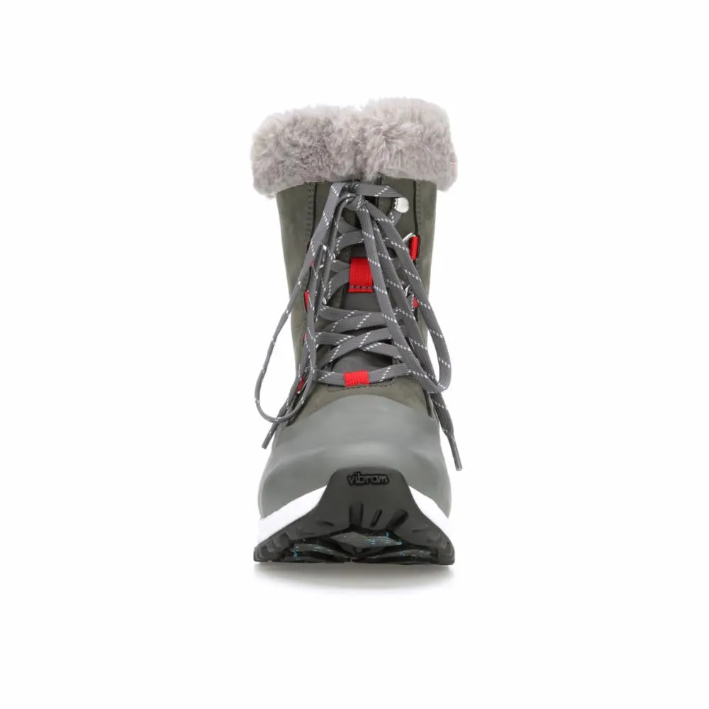 Muck Footwear Women ARCTIC APRES LACE VIBRAM ARCTIC GRIP MID GREY/RED