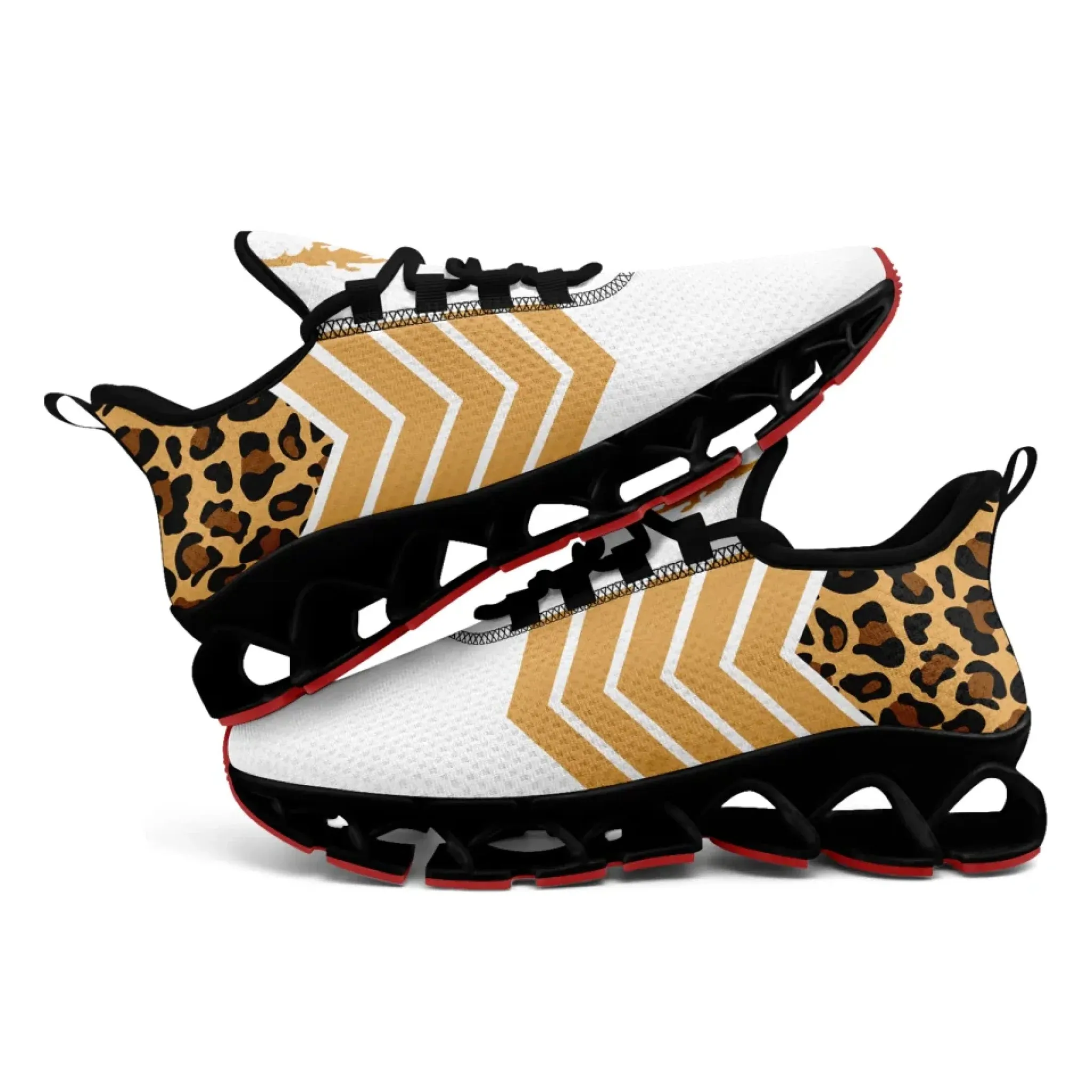 Personalized Leopard Print Sneakers，Custom Wild Style Shoes, Trendy Unisex Shoes