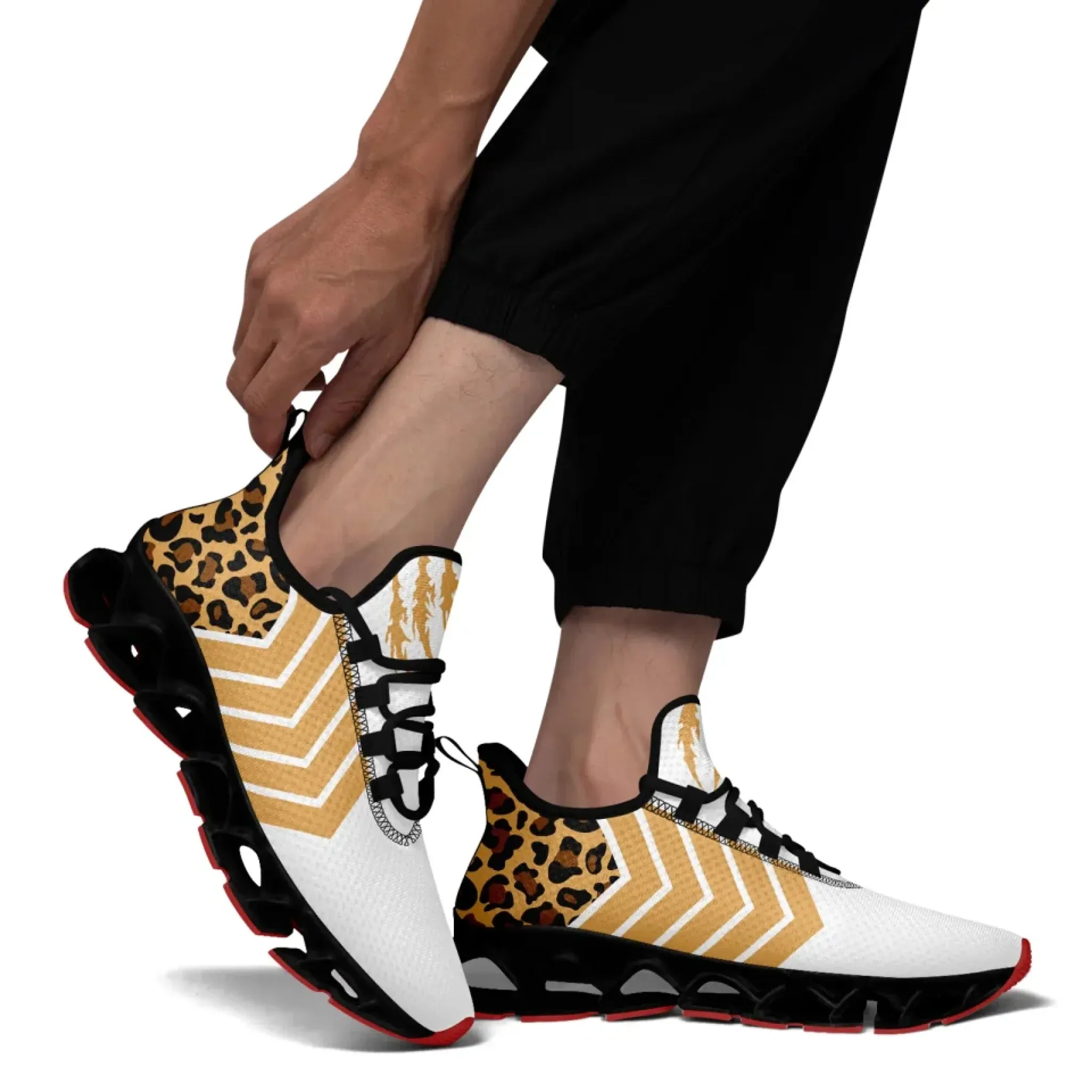 Personalized Leopard Print Sneakers，Custom Wild Style Shoes, Trendy Unisex Shoes