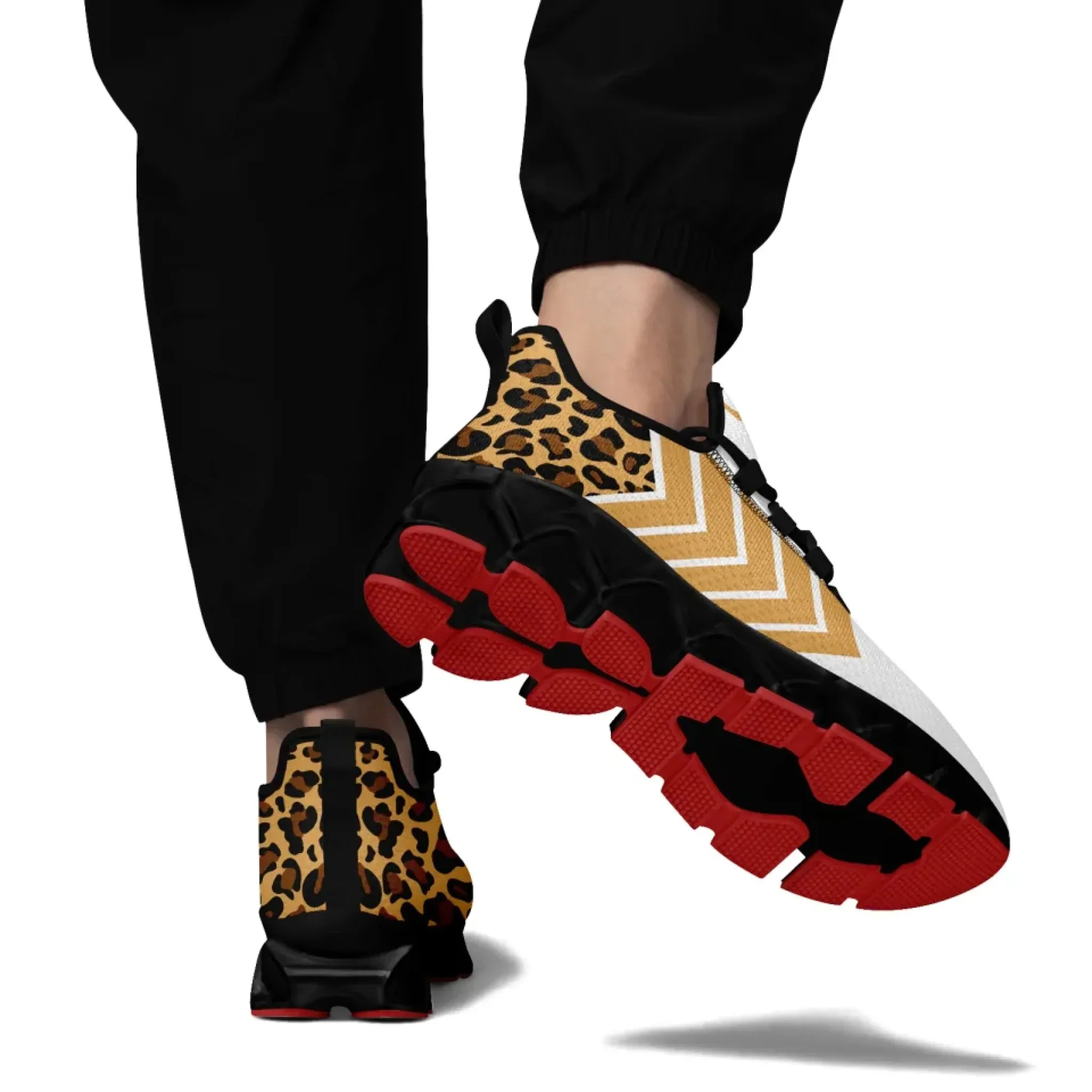 Personalized Leopard Print Sneakers，Custom Wild Style Shoes, Trendy Unisex Shoes