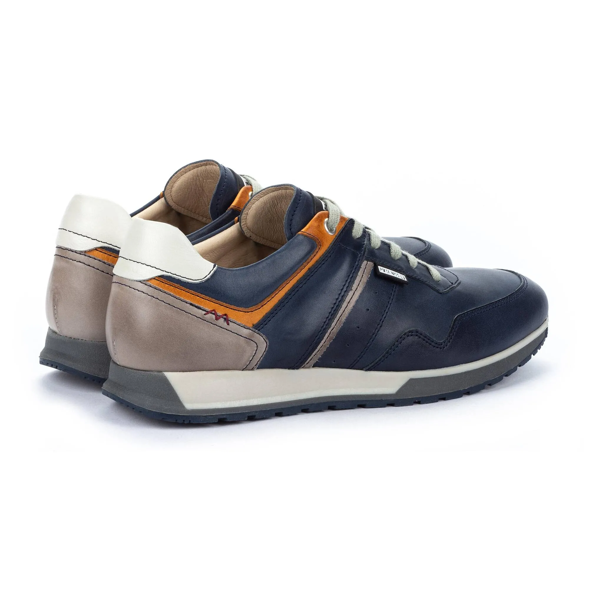 Pikolinos Men's Cambil M5N-6319 Leather Lace-Up Sneakers Blue