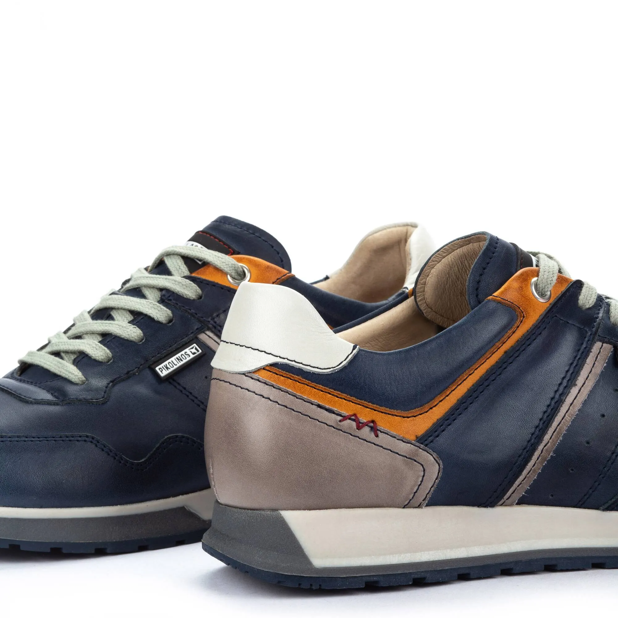 Pikolinos Men's Cambil M5N-6319 Leather Lace-Up Sneakers Blue