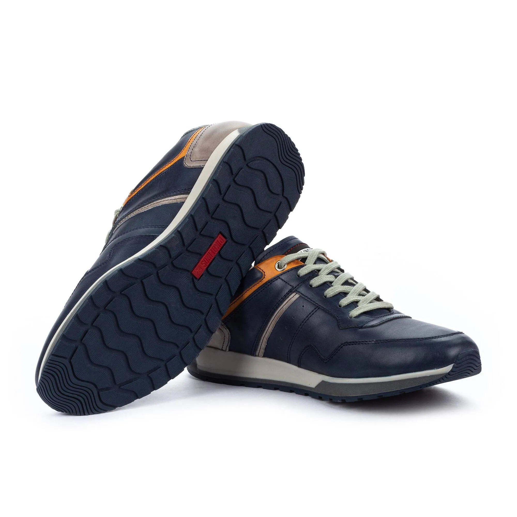 Pikolinos Men's Cambil M5N-6319 Leather Lace-Up Sneakers Blue