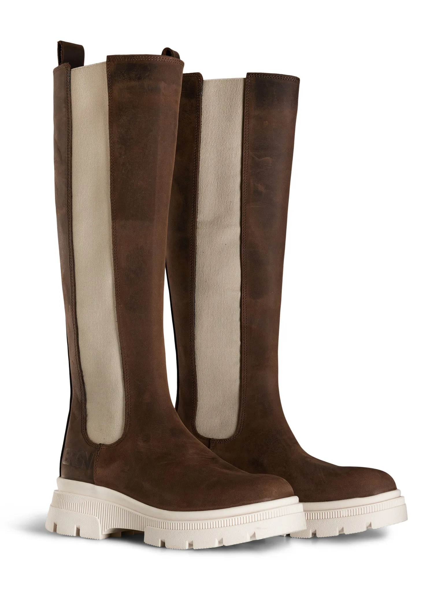 Slim High Boots - Chocolate Brown / 135 Sand