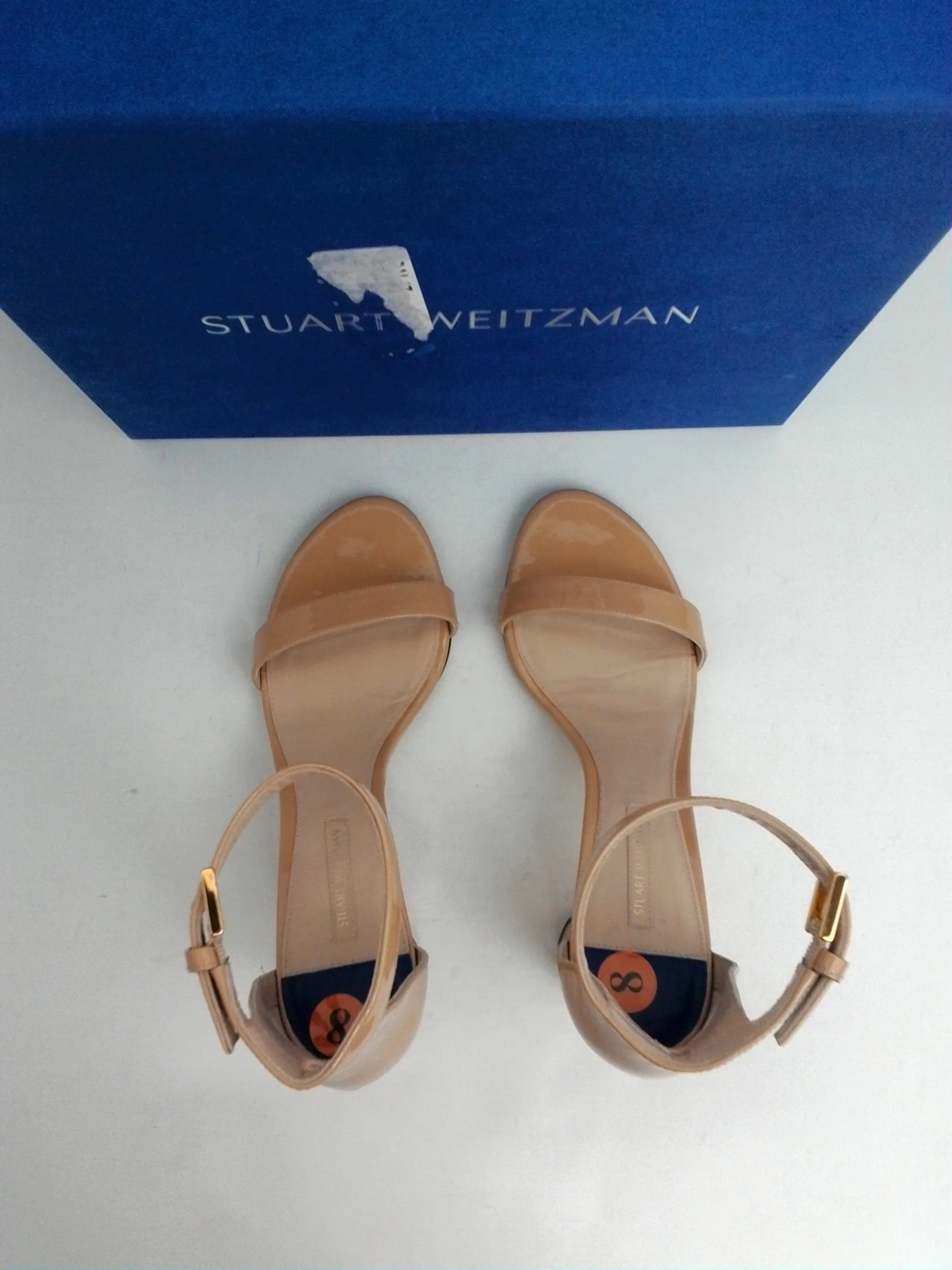 Stuart Weitzman Women's 75Less Nudist Adobe Cristal Size 8 M