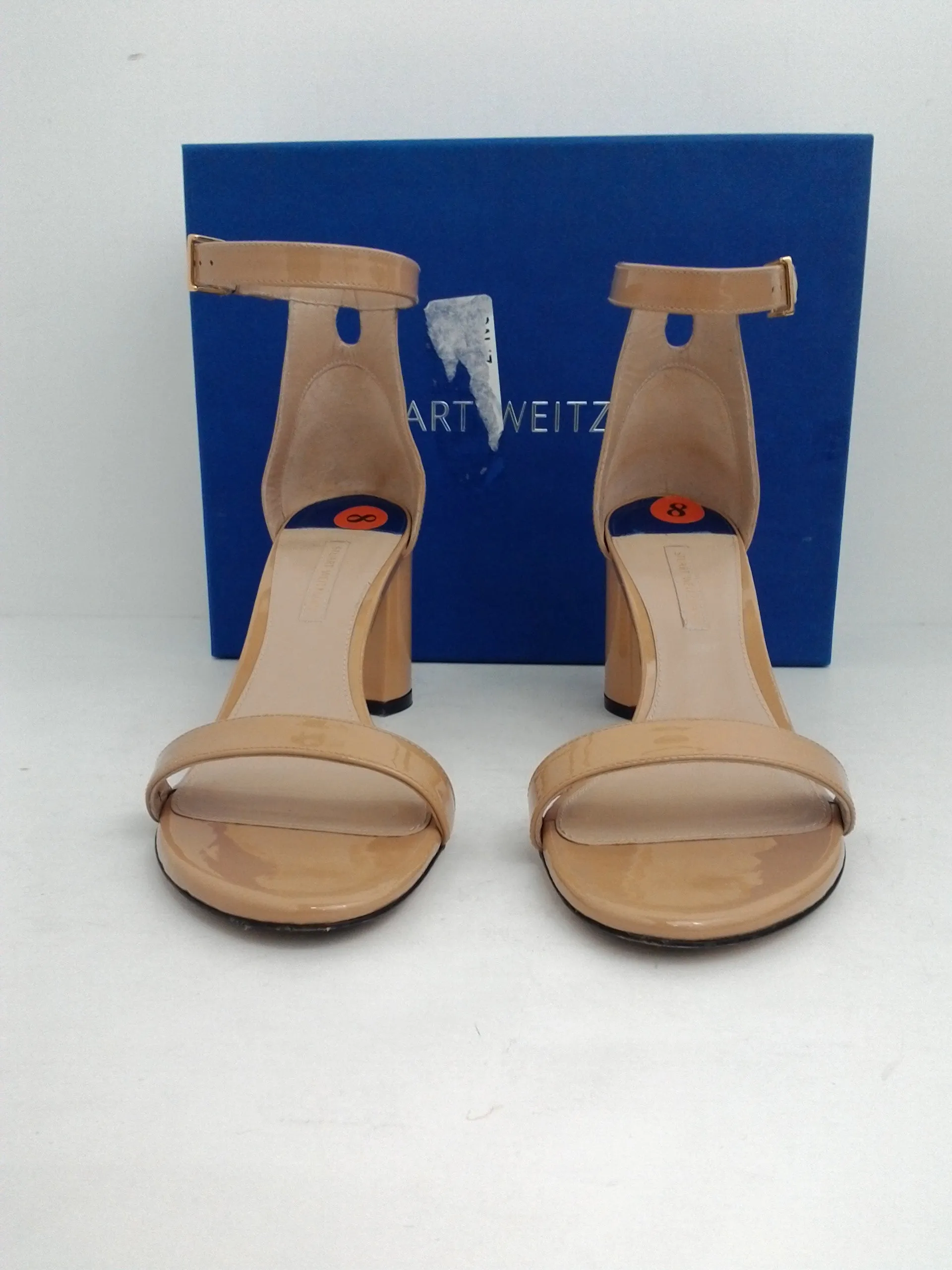 Stuart Weitzman Women's 75Less Nudist Adobe Cristal Size 8 M