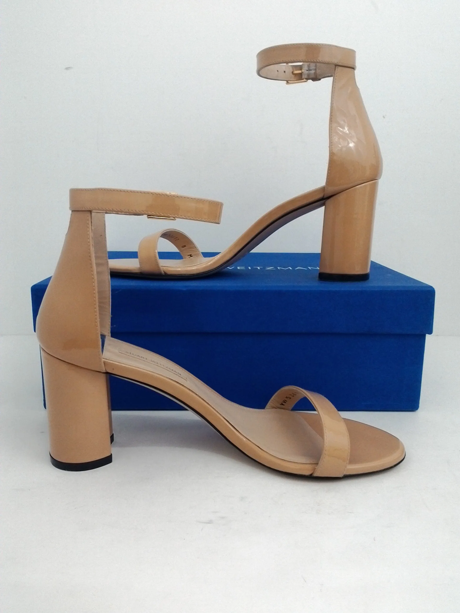Stuart Weitzman Women's 75Less Nudist Adobe Cristal Size 8 M