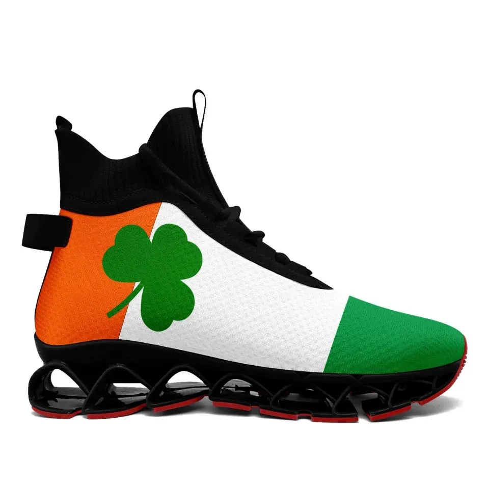 Unique Gift,Personalized Lucky Shamrock Sneakers, Custom St. Patrick's Day Green Shoes, Unisex Shoes