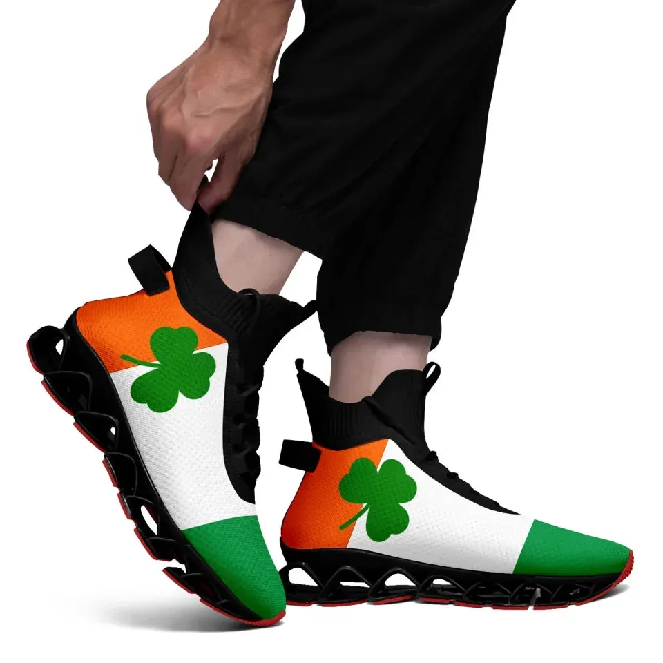 Unique Gift,Personalized Lucky Shamrock Sneakers, Custom St. Patrick's Day Green Shoes, Unisex Shoes