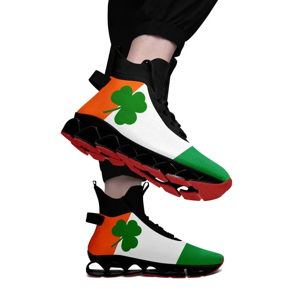 Unique Gift,Personalized Lucky Shamrock Sneakers, Custom St. Patrick's Day Green Shoes, Unisex Shoes