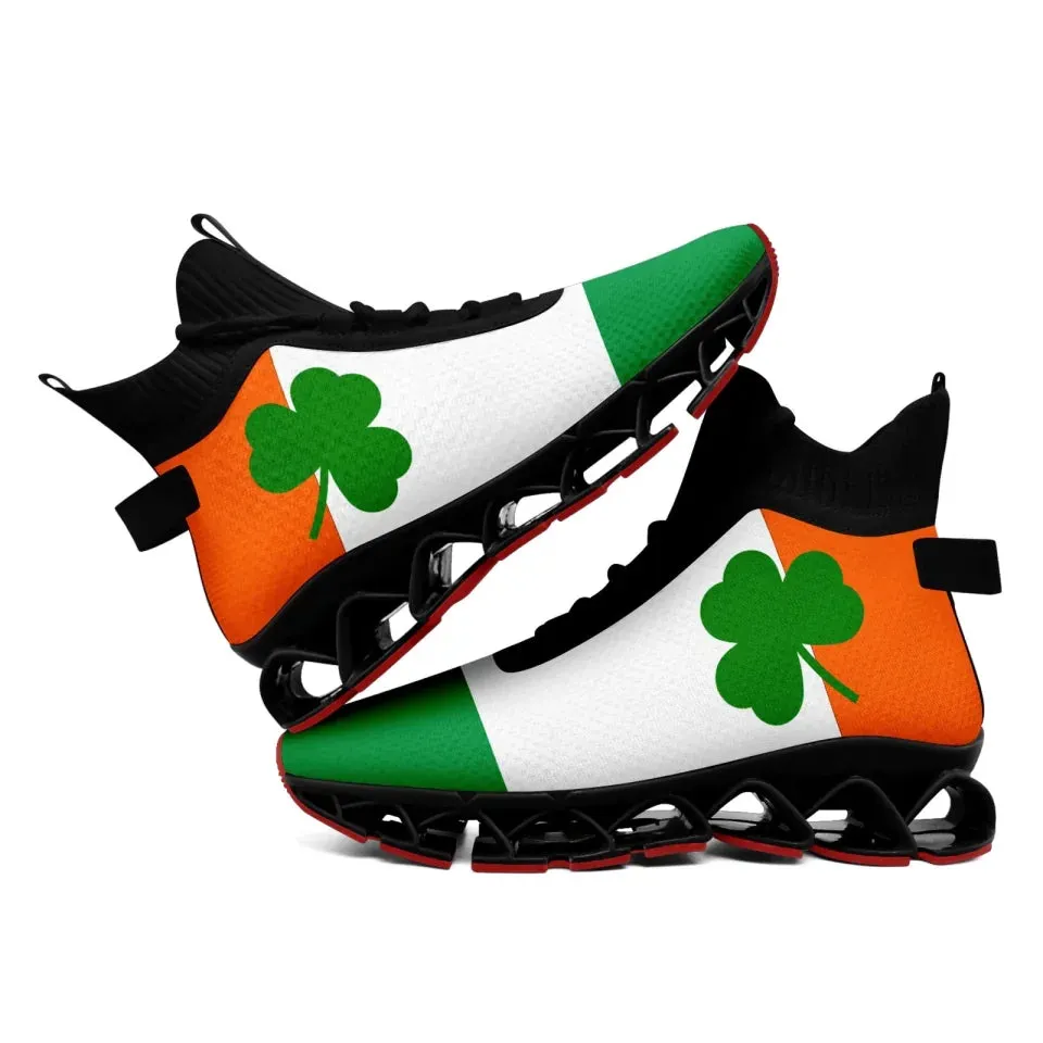 Unique Gift,Personalized Lucky Shamrock Sneakers, Custom St. Patrick's Day Green Shoes, Unisex Shoes
