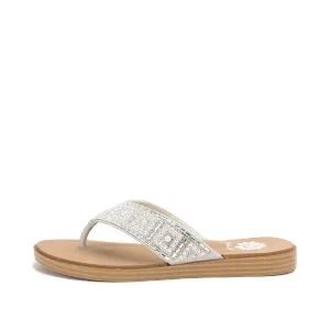 White Beaded Sandals | Yellow Box Delana