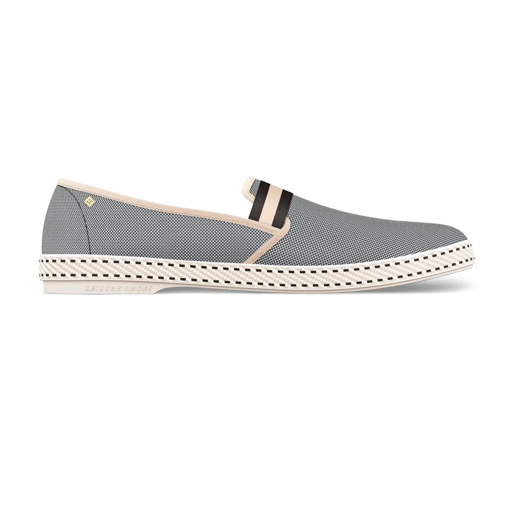Yale College Oxford Cotton Loafer: Black